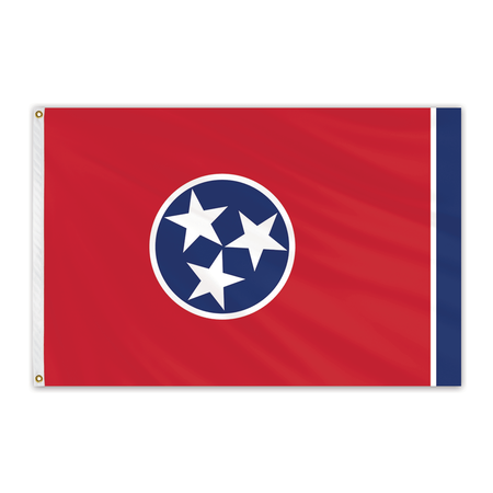 GLOBAL FLAGS UNLIMITED Tennessee Outdoor Nylon Flag 4'x6' 200629